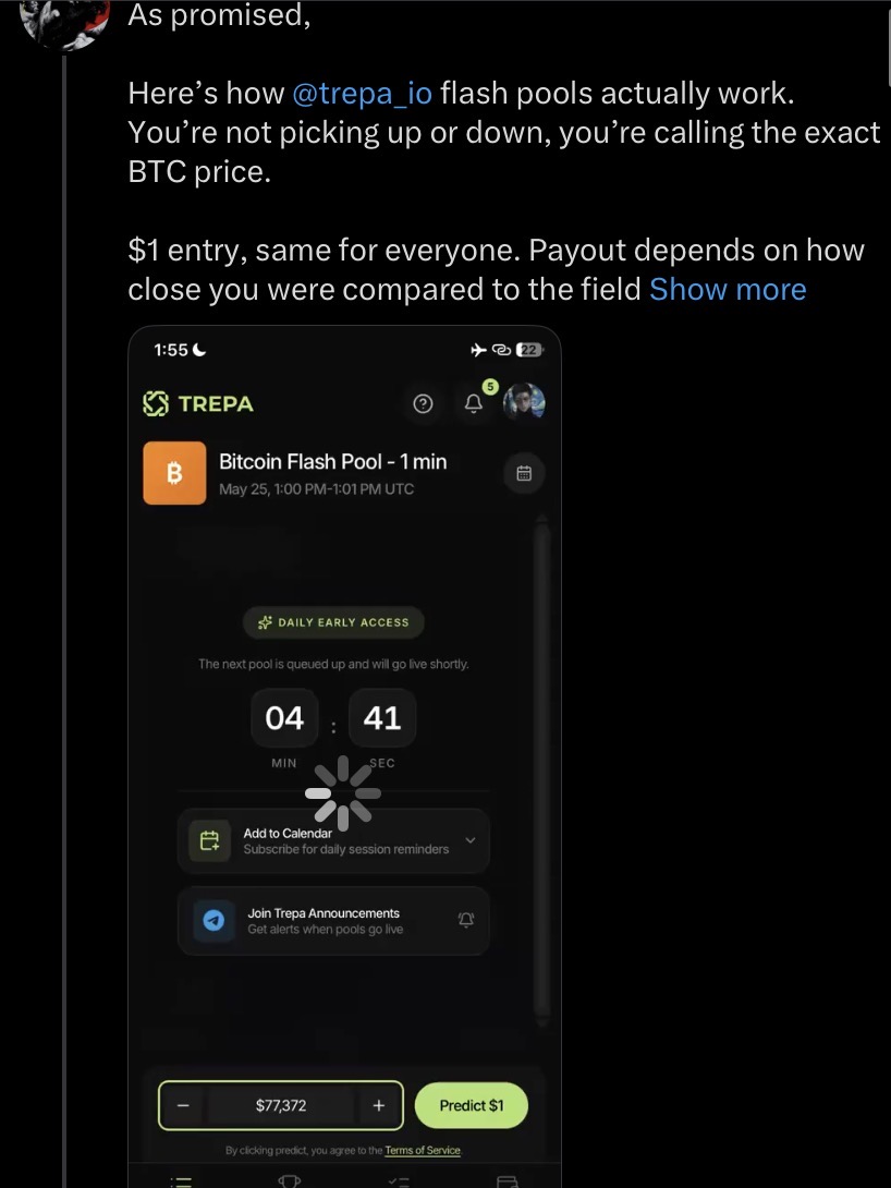 Trepa.io X post · Flash Pools